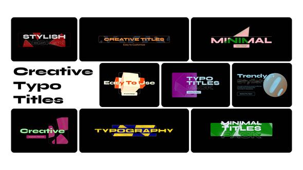 Videohive Creative Typo Titles Titles template preview