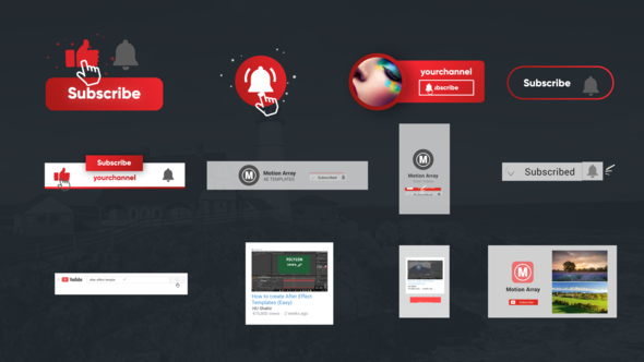 Videohive Youtube Subscribe Toolkit Titles template preview