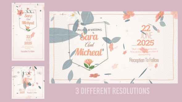 Videohive Wedding Invitation 52359852 Titles template preview