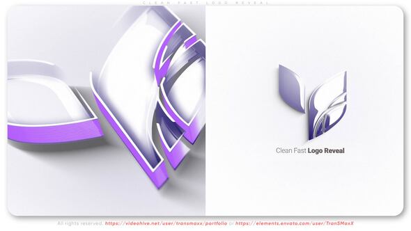 Videohive Clean Fast Logo Reveal Logo Stings template preview