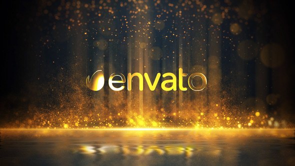 Videohive Golden Particles Glitter Logo Logo Stings template preview