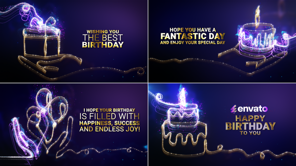 Videohive Happy Birthday Wishes // Birthday Wishes Intro Openers template preview