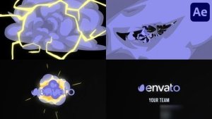 Videohive Cartoon Explosion Logo Opener for After Effects 46132276 Logo Stings template preview