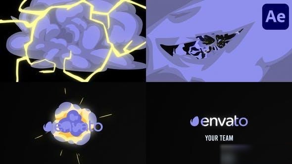 Videohive Cartoon Explosion Logo Opener for After Effects 46132276 Logo Stings template preview