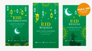 Videohive Eid Mubarak Intro 4 in 1 Ramadan template preview