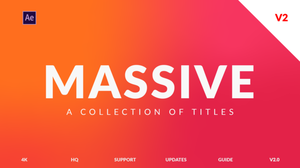 Massive v2 | Titles Pack for After Effects Video Displays template preview