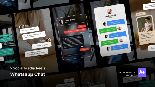 Videohive Social Media Reels - Whats App Chat After Effects Project Files Product Promo template preview