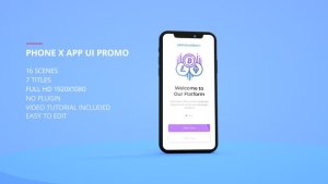 Videohive Phone X App UI Promo Product Promo template preview