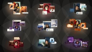 Floating Name Card Elements template preview