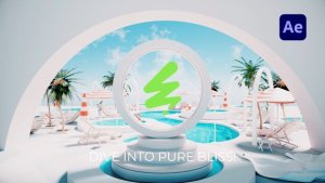Videohive Poolside Paradise Logo Reveal Logo Stings template preview