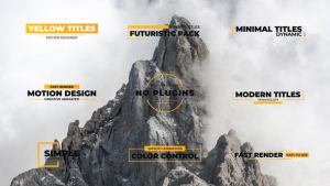 Videohive Minimal Yellow Titles Titles template preview
