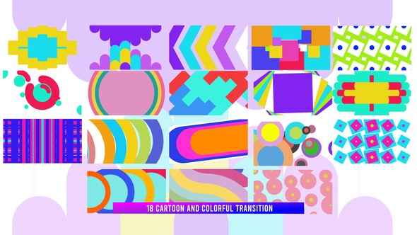 Videohive Colorful Transition Pack Elements template preview