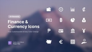 Videohive Finance & Currency Icons Elements template preview