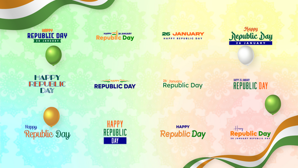Videohive Happy Indian Republic Day Elements template preview