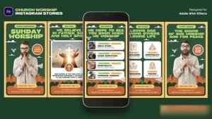 Videohive Church Worship Instagram Stories 46729018 Openers template preview