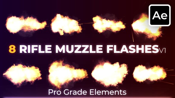 Videohive Rifles Muzzle Flashes 1 Elements template preview