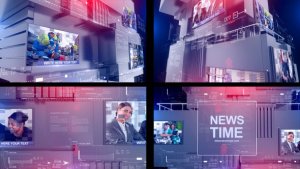 News Time Video Displays template preview