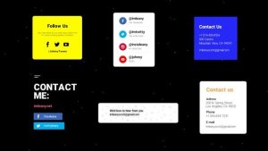 Videohive Social Media Contacts Elements template preview