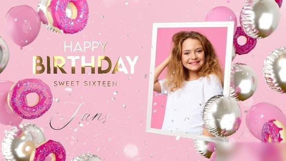 Videohive Happy Birthday Sweet Style Openers template preview