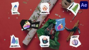 Videohive Christmas Sticker Titles for After Effects Titles template preview
