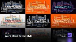 Videohive Intro/Opening Video - Word Cloud Reveal Style After Effects Template Openers template preview