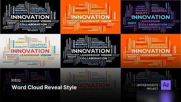Videohive Intro/Opening Video - Word Cloud Reveal Style After Effects Template Openers template preview
