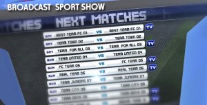 Broadcast Sport Show Video Displays template preview