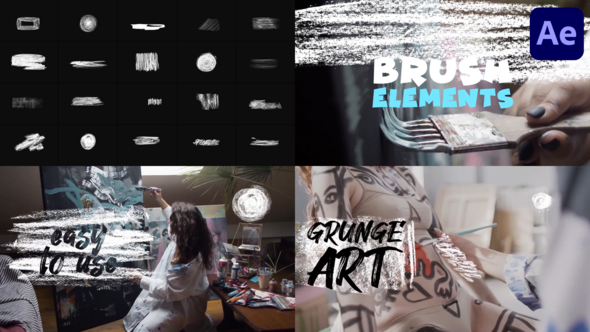 Videohive Grunge Brush Elements | After Effects 51061429 Elements template preview