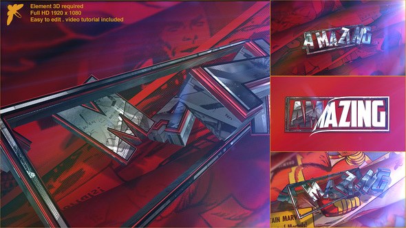 Videohive Superhero Logo Element Logo Stings template preview