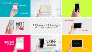 Mobile Display For App Promo Video Displays template preview