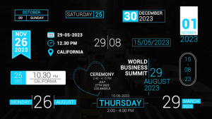 Videohive Time & Date Titles 2.0 Elements template preview