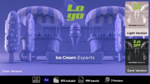 Videohive Ice Cream Experts Logo Stings template preview