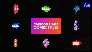 Videohive Cartoon Plates Comic Titles | After Effects Titles template preview