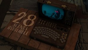 Steampunk Movie Mockup Premiere Pro template preview