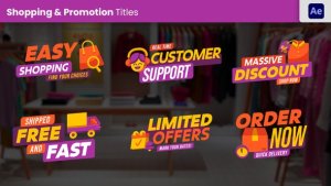 Videohive Shopping & Promotion Title Titles template preview