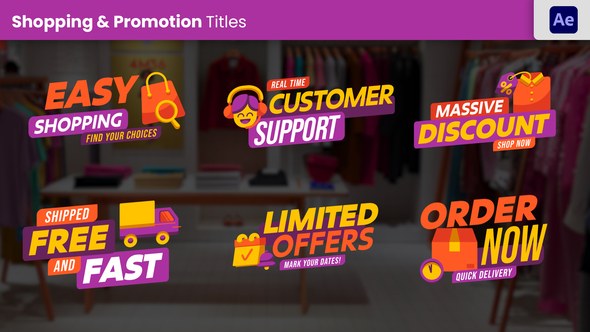Videohive Shopping & Promotion Title Titles template preview