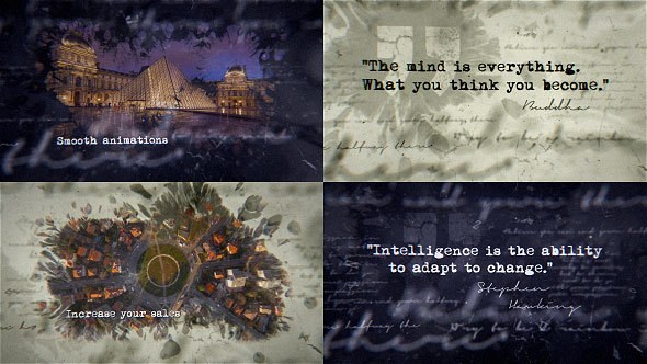Inspirational Ink Titles Video Displays template preview