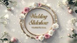 Videohive Luxurious 3D Rose Frame Wedding Invitation Slideshow Video Displays template preview