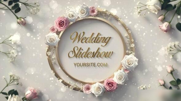 Videohive Luxurious 3D Rose Frame Wedding Invitation Slideshow Video Displays template preview