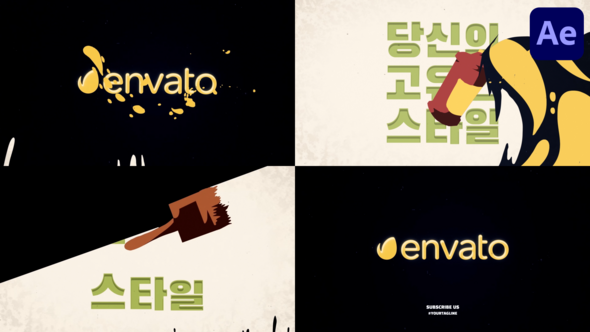 Videohive Painting Cartoon Logo for After Effects Logo Stings template preview