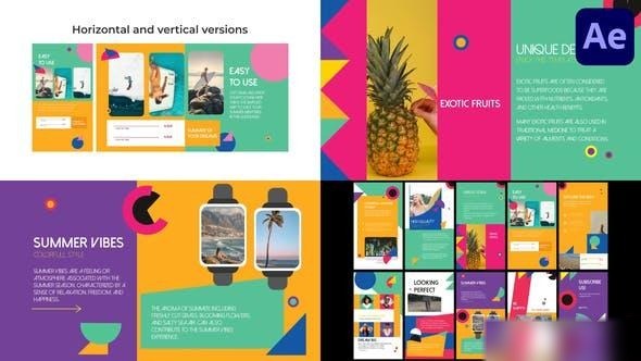 Videohive Colorful Summer Slideshow for After Effects Openers template preview