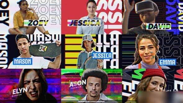 Videohive Glitch Freeze Frame Openers template preview