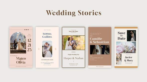 Videohive Wedding Stories 60193769 Video Displays template preview