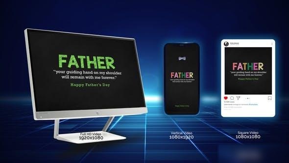 Videohive Fathers Day Text Opener Openers template preview