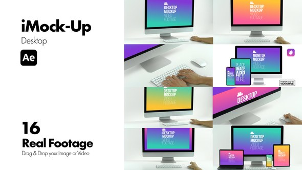 Videohive iMock-Up Desktop for After Effects Product Promo template preview