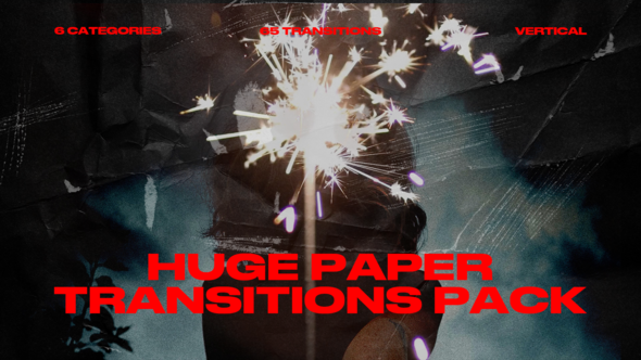 Videohive Vertical Paper Transitions Pack Elements template preview