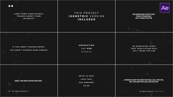 Videohive Text Titles Animation  AE Titles template preview