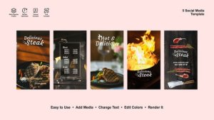 Videohive Steak Instagram Reels Product Promo template preview