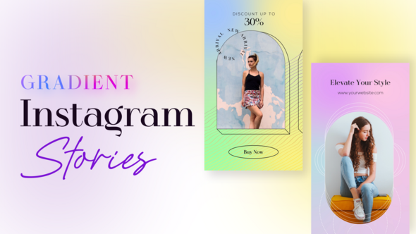 Videohive Gradient Instagram Stories 50643300 Product Promo template preview