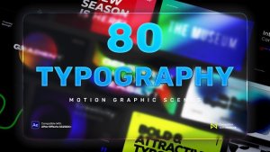 Videohive 80 Typography Scenes | After Effects Openers template preview